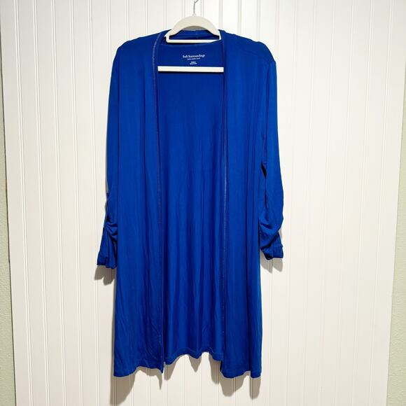 Soft Surroundings Tops - Soft Surroundings Cobalt Blue Viscose Cardigan Longline Size Medium